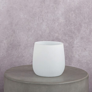 Glass Vase White (5 x 5 x 5 in)