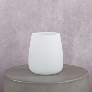 Glass Vase White (5 x 5 x 7 in)