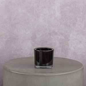 Glass Vase Black (3 x 3 x 3 in)