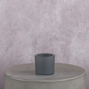 Glass Vase Grey (3 x 3 x 3 in)