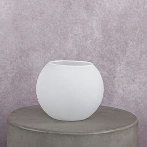 Glass Vase White (5 x 5 x 6 in)