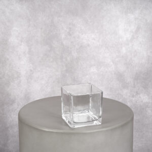 Glass Vase (4 x 4 x 4 in)