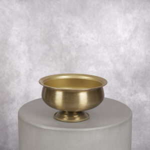 Metal Vase Gold (8 x 8 x 5 in)